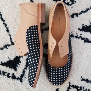 Anthropologie Polka dot loafers